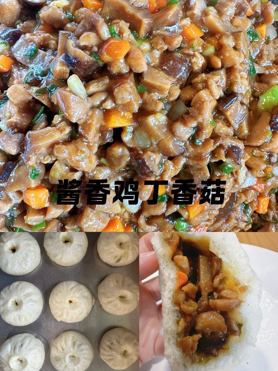 香菇鸡丁酱香味包子